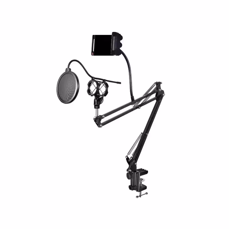 پایه نگهدارنده گوشی موبایل و میکروفن ریمکس مدل CK100 Pro