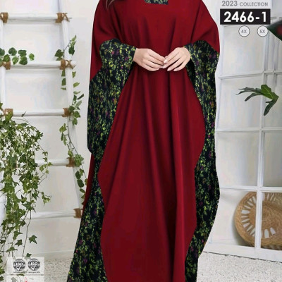 پانچو زنانه کرپ کش مدل جلو بسته عبایی سایزبزرگ