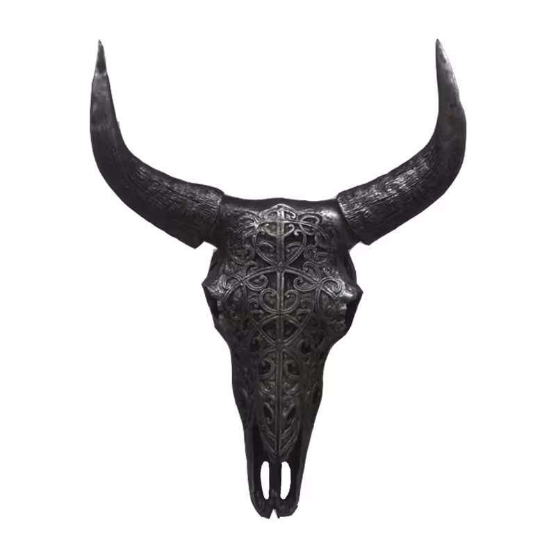 مجسمه طرح جمجمه شاخ دار مدل zhivan -654