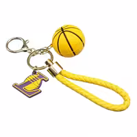 جاکلیدی بسکتبال لس آنجلس لیکرز مدل GM-032030 سیلیکونی قلاب‌دار