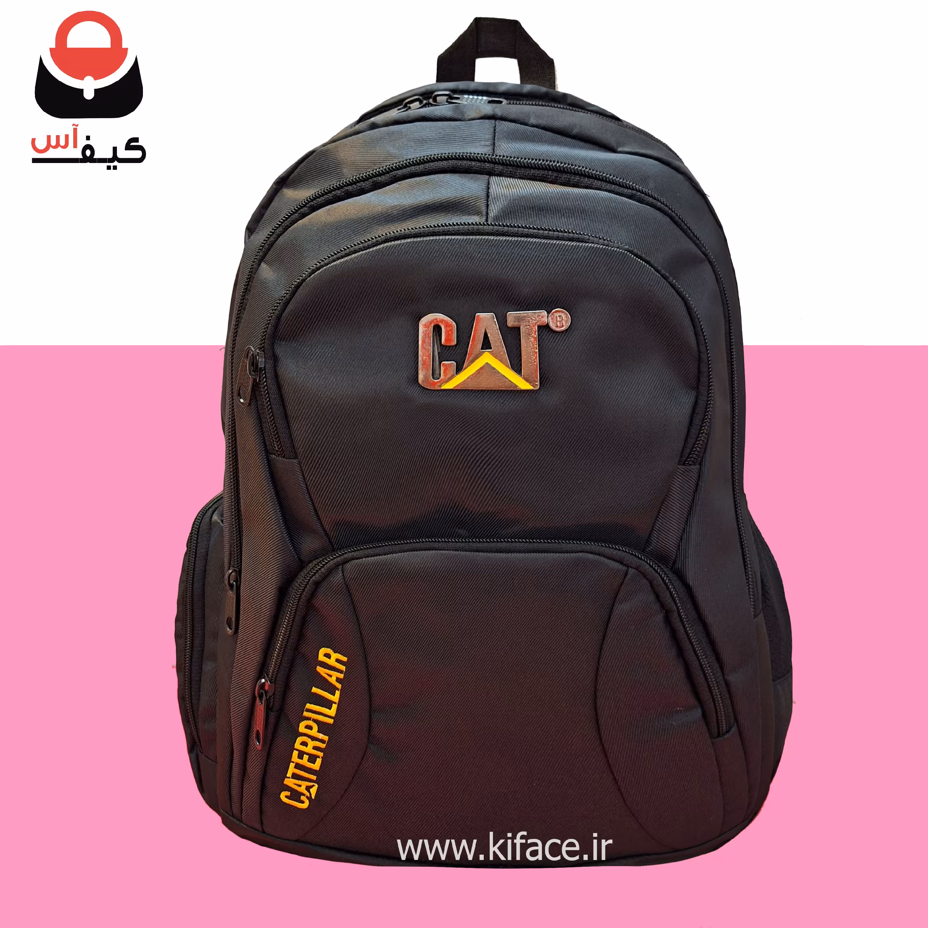 کوله پشتی تحصیلی کت  لپتاپی مشکی  جنس اعلا و کابل دار اسپورت پشت طبی