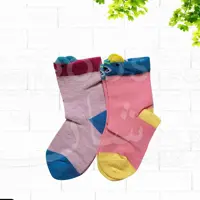 جوراب دخترانه مدل گوش دار کد 5-05012 بسته 2 جفتی