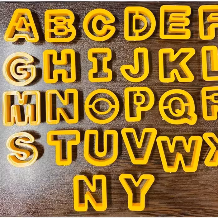 کاتر حروف انگلیسی زرد ارتفاع3/5 سانت