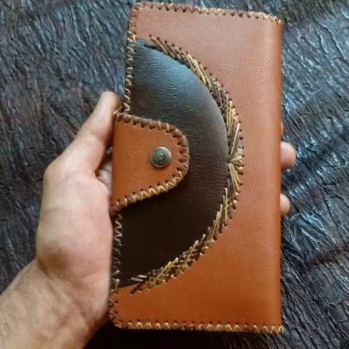 کیف پول چرم اسپرت دستدوز کد30 20