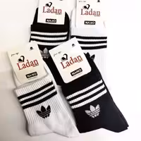 جوراب نیمساق آدیداس سفید و مشکی
