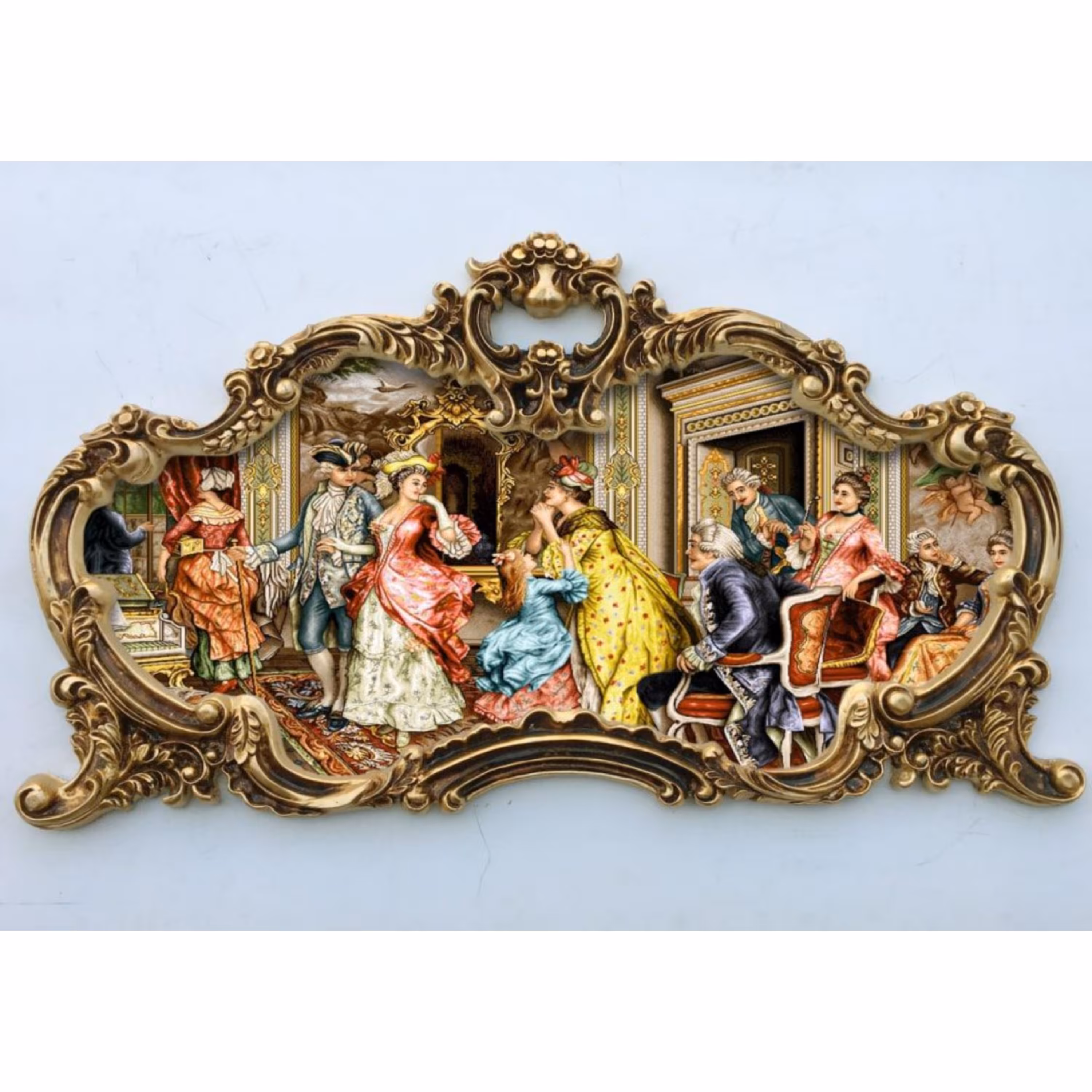 آینه شومینه بزرگ و مدرن  قاب فایبر گلاس  طرح شومینه چاپ مخمل