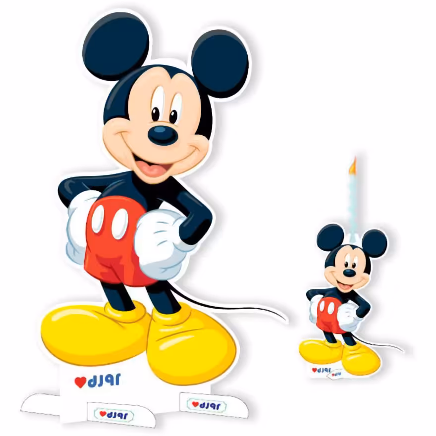 استند رومیزی تولد طرح میکی موس به همراه شمع