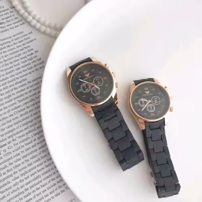 ساعت ست مردانه و زنانه امپریو آرمانی بند رابر Emperio armani