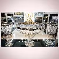 ست سه تیکه کریستال دست ساز پلاتین مدل ویکی 