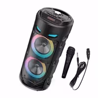 اسپیکر بلوتوثی ZQS4239 دوبل باند دارای میکروفون و ریموت کنترل و رقص نور  با حجم صدای بالا و با کیفیت