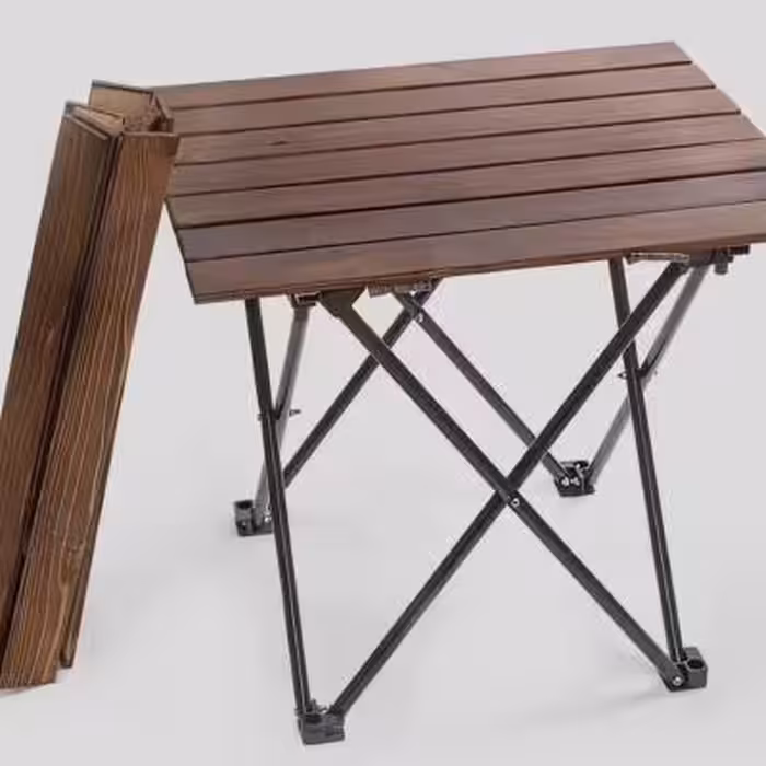 میز کمپینگ چوبی تاشو دنیز پایه فلزی