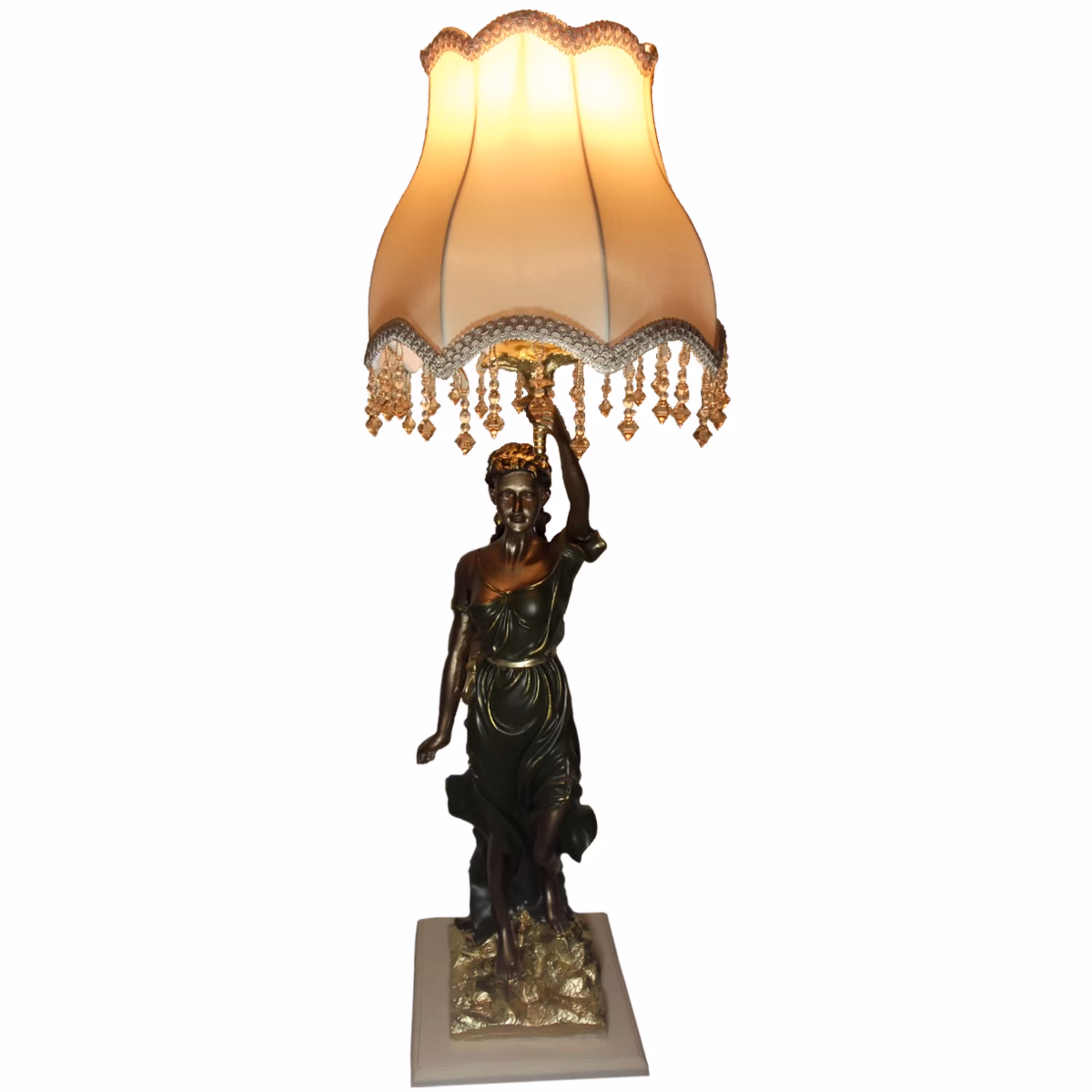 آباژور ایستاده تک شعله کنار سالنی مدل مشعل جنس پلی استر