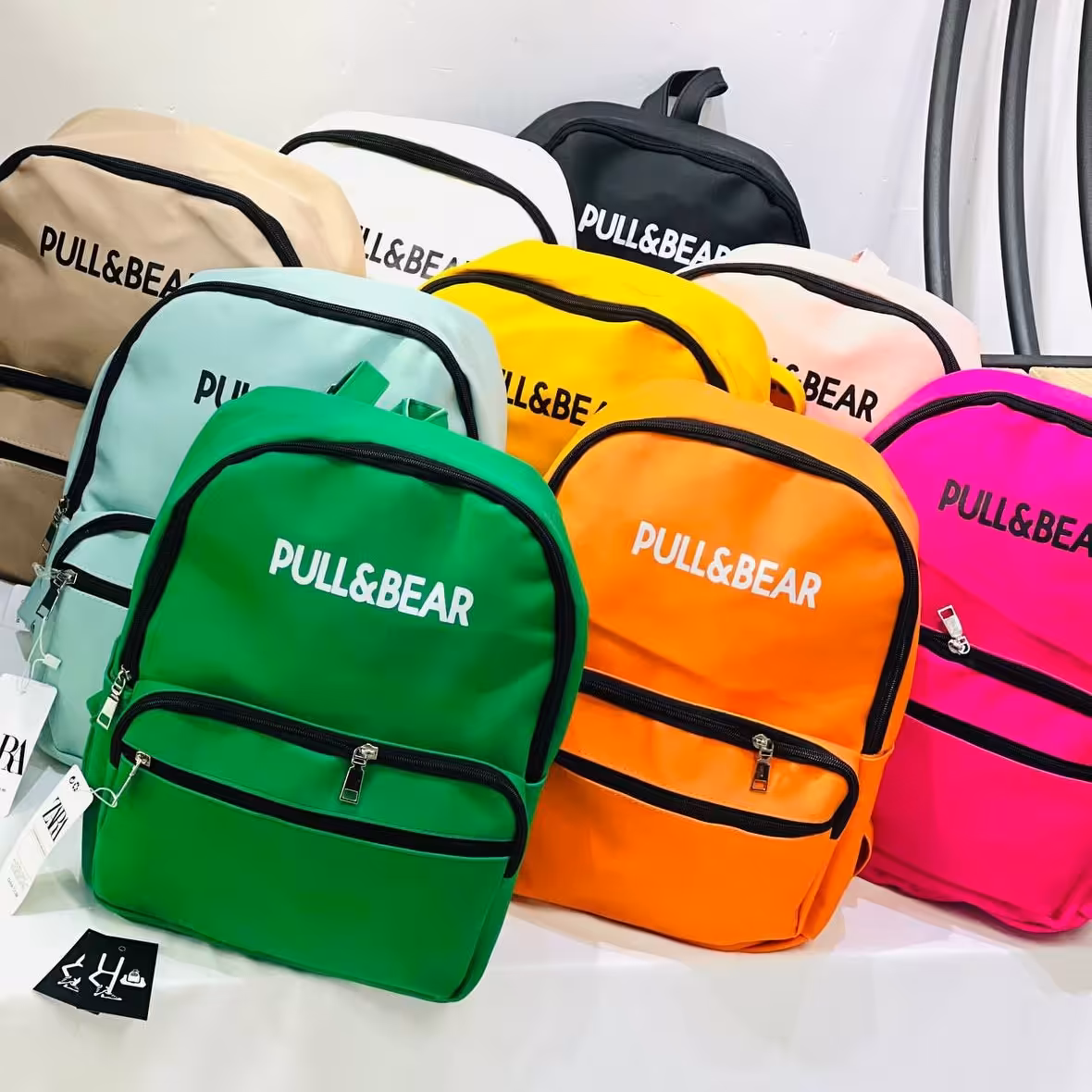 کیف کوله مدرسه اسپرت دخترانه و پسرانه مشکی سفید سرخابی آبی زرد 