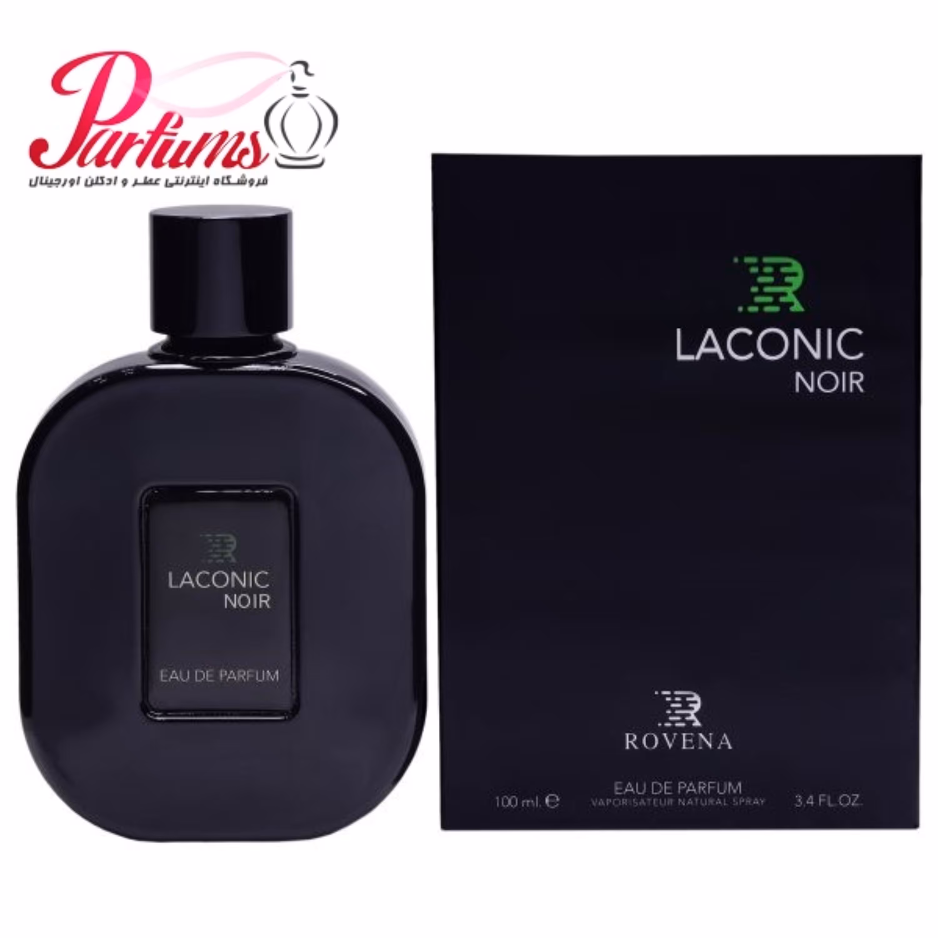 ادکلن روینا لاکونیک نویر ROVENA LACONIC NOIR (رایحه ادکلن  لاگوست نویر-مشکی  Lacoste L1212 Noir)