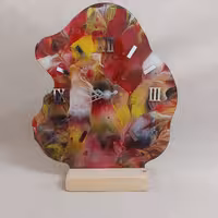 ساعت ایستاده آبستره رزینی کهکشانی 