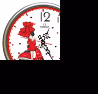 ساعت دیواری و رومیزی طرح ولنتاین 16 سانت 