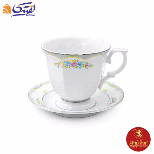 سرویس کاپوچینو چینی زرین نئوکلاسیک طرح گلاریس 12 پارچه