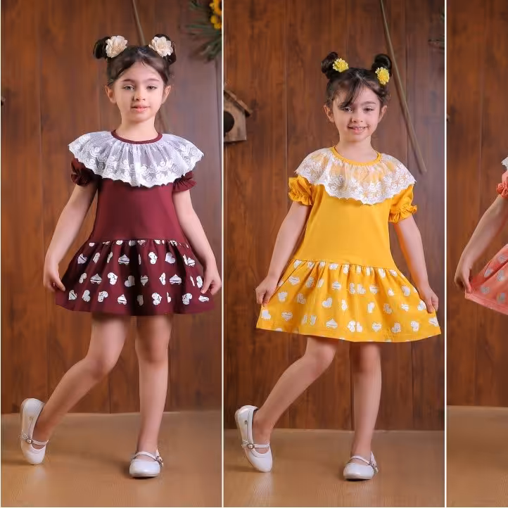 پیراهن قلبی یقه گیپور