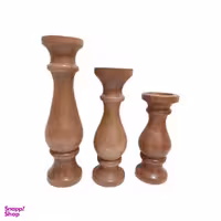 شمعدان چوبی مدل افسون مجموعه 3 عددی