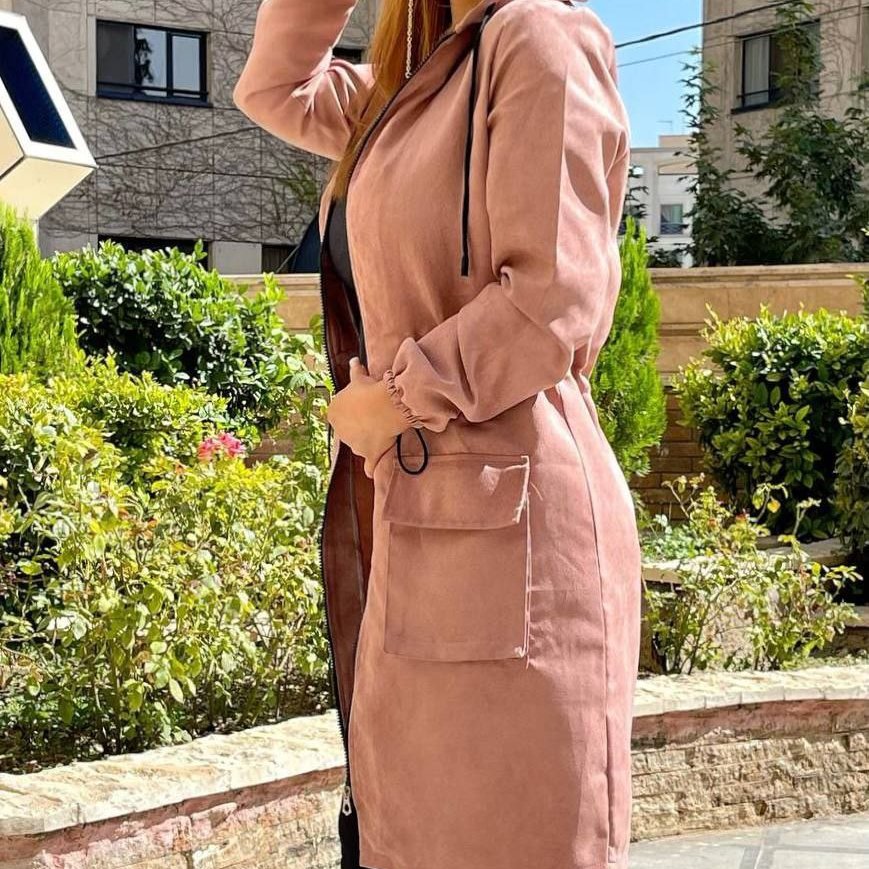 مانتو میکرو سوییت پاییزه کلاهدار