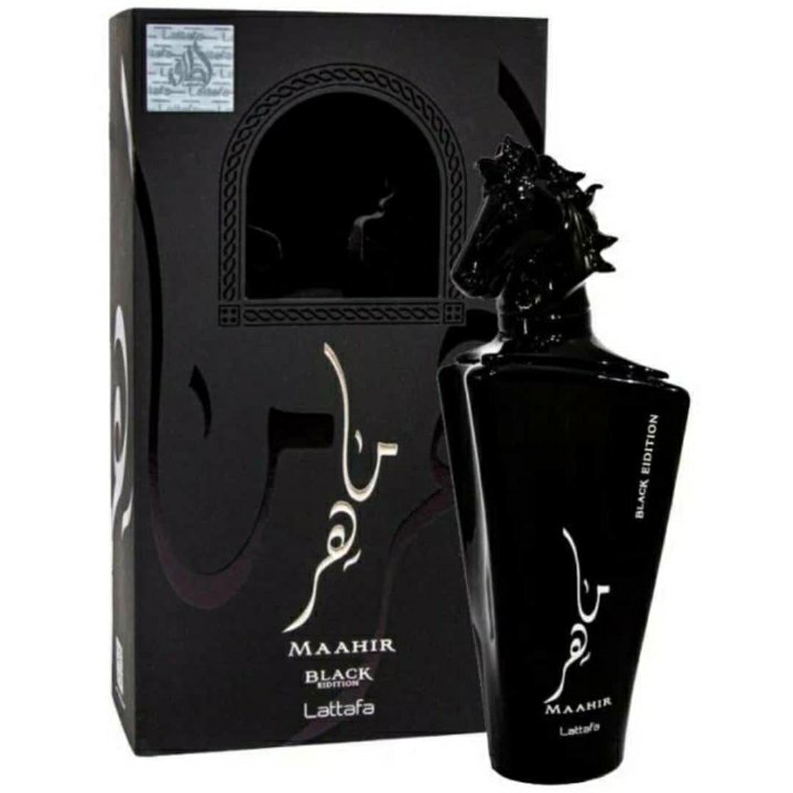 ادکلن ماهر بلک ادیشن چوبی خنک و تلخ و کمی شیرین 100میل برند لطافه عطر خاص*