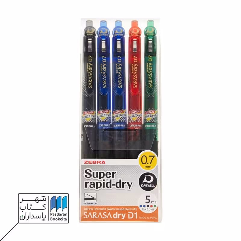 ست روان نویس Sarasa dry 5 رنگ 0.7