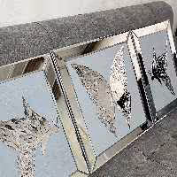 تابلو آینه کاری سه لت  پروانه ای (پس کرایه)