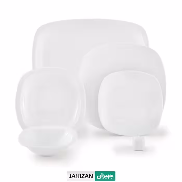 سرویس چینی زرین 27پارچه سفید سری کواترو