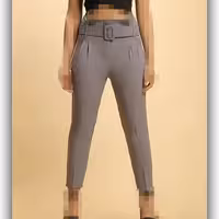 شلوار پارچه ای کمربنددار 