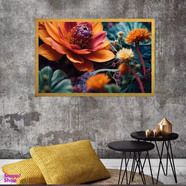 تابلو بکلیت طرح گل بهاری مدل قاب شاسی T-S8571