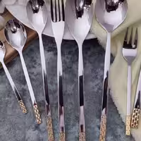 سرویس قاشق چنگال 30نفره سیلور طلا ورسا کد640