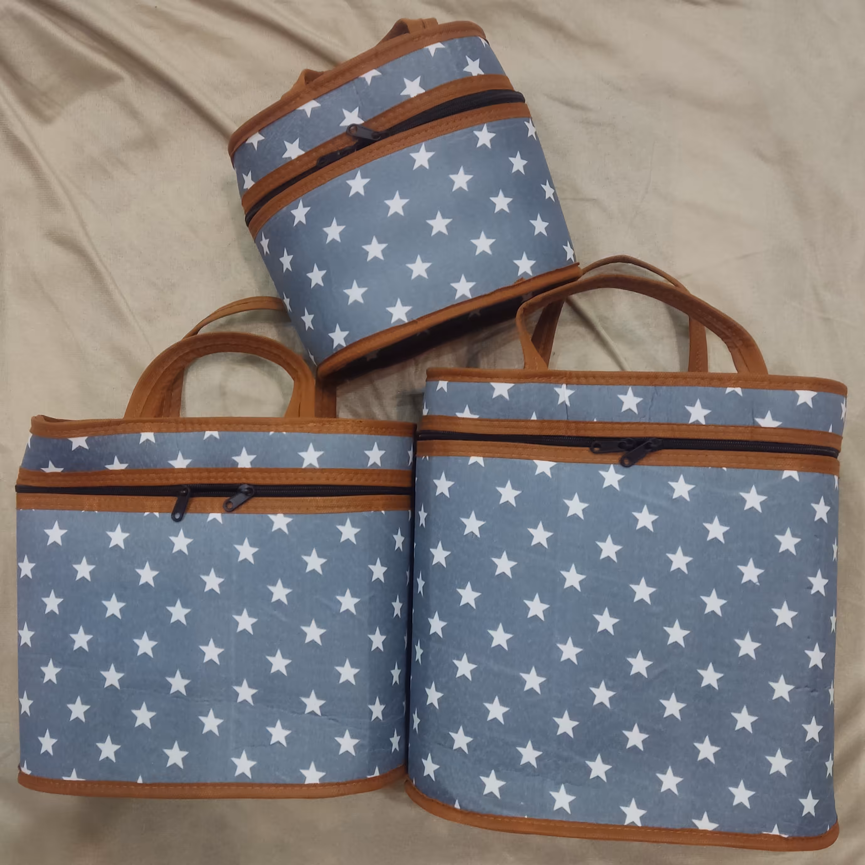 ساک فلاسکی جا فلاسکی ست سه تایی پارچه تترون