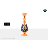 گلدان صراحی مس و پرداز آقاجانی ارتفاع 40 سانتی متر