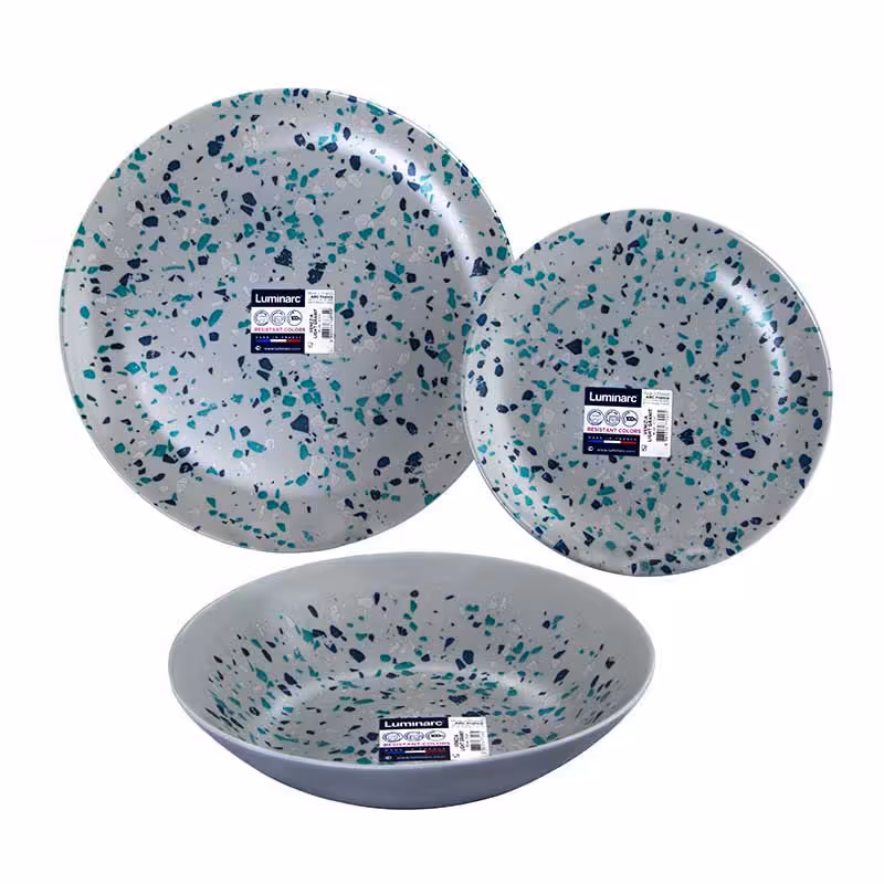 سرویس غذاخوری 18 پارچه آرکوپال لومینارک مدل ونیزیا طوسی