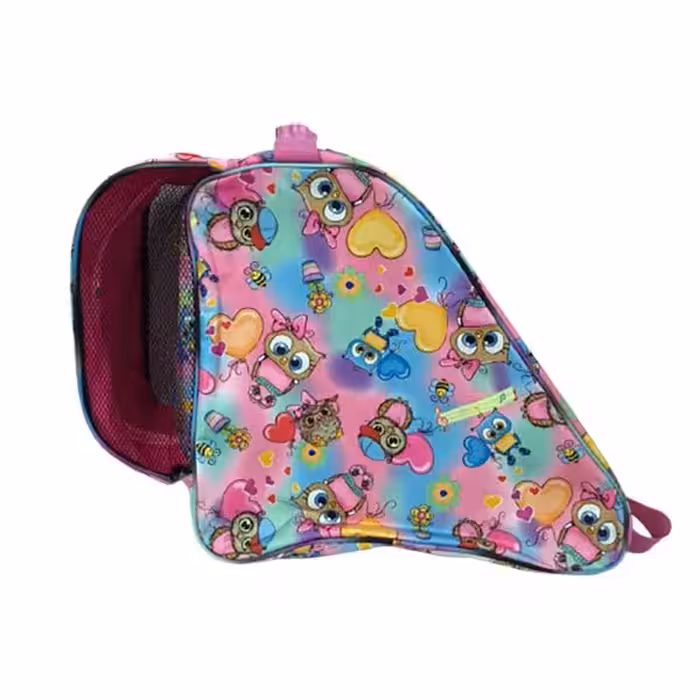 کیف اسکیت بچگانه حرفه ای | طرح جغد صورتی