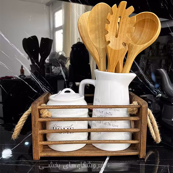 باکس چوبي مستطيل قلبی نرده اي مدل دسته کنفي