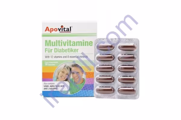 کپسول مولتی ویتامین دیابتی آپوویتال 30 عدد