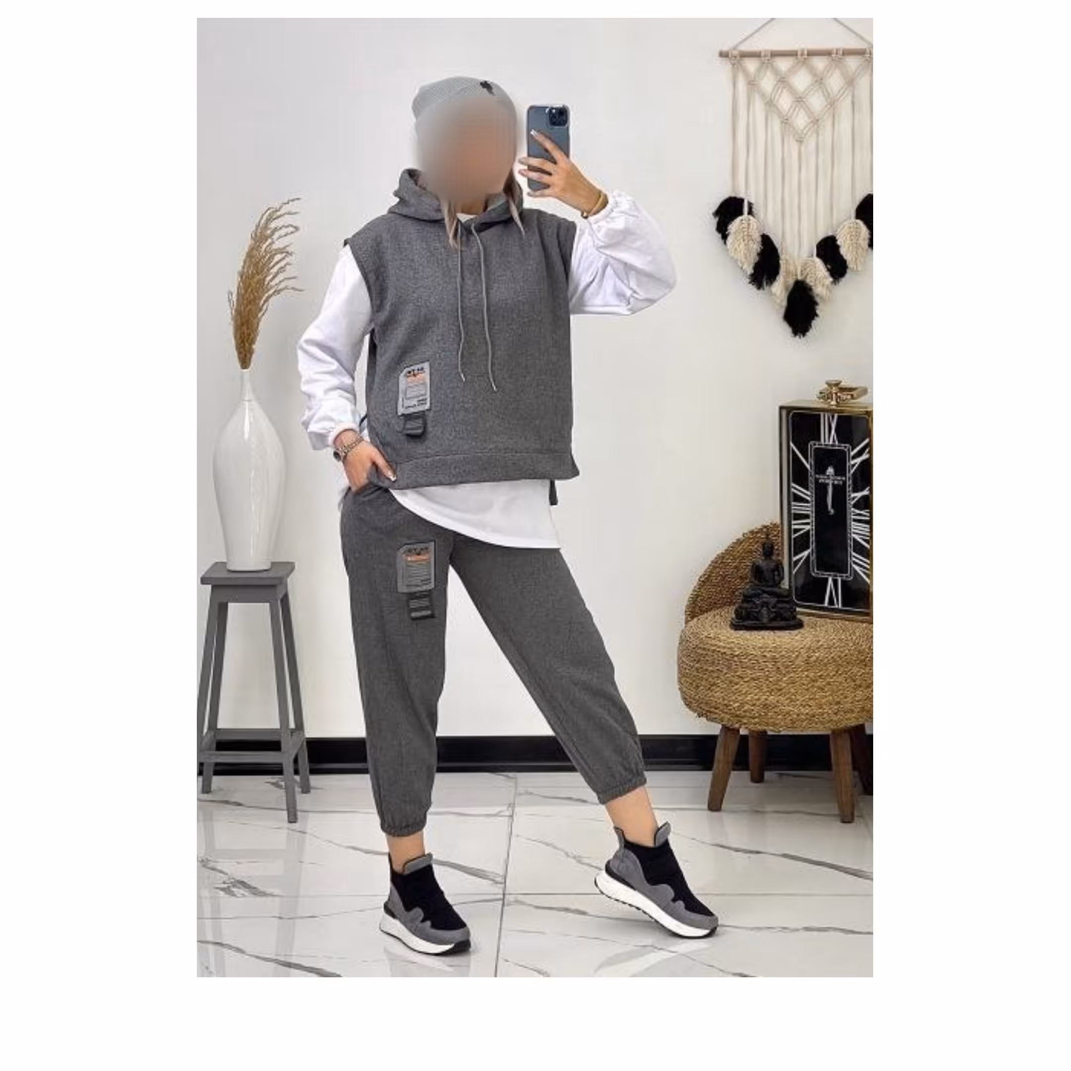 سه تیکه هودی شومیز شلوار