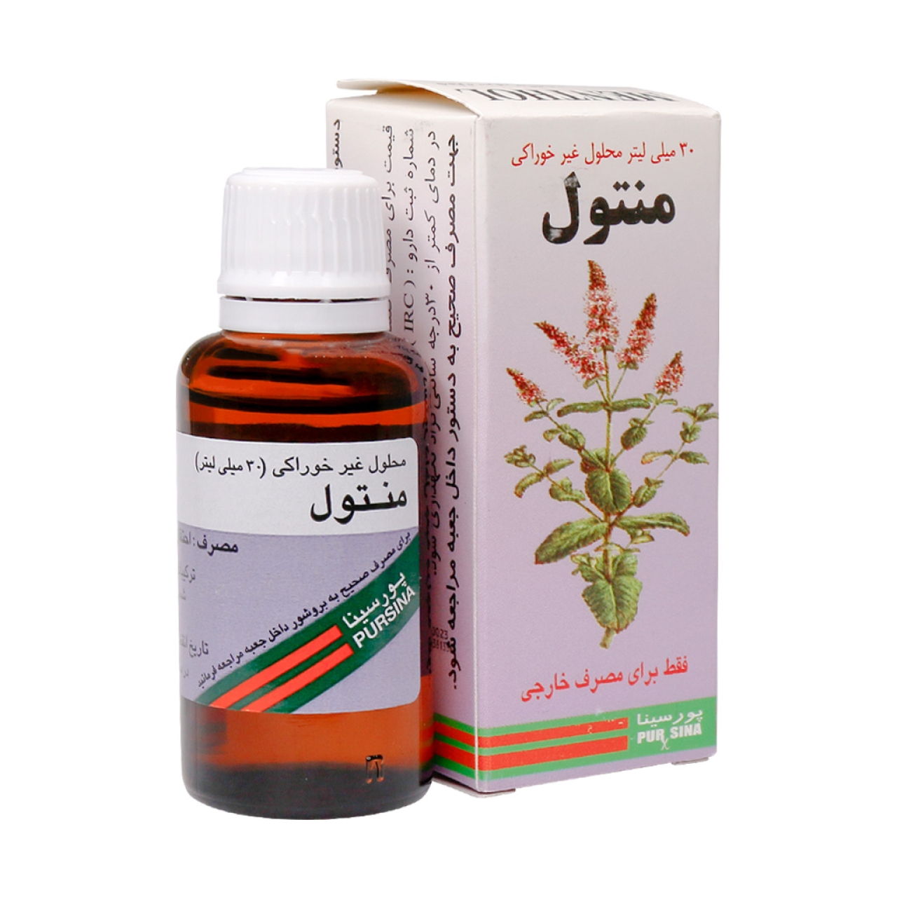 قطره منتول حجم 30 میلی لیتری