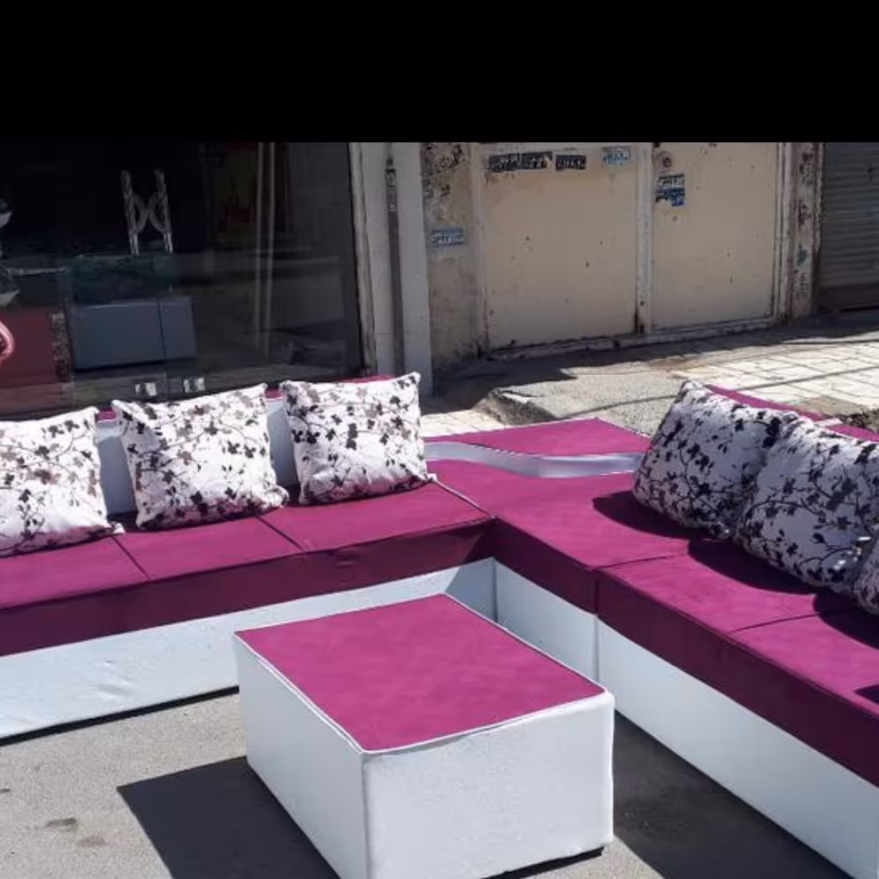 مبلمان راحتی کنج با کوسن 