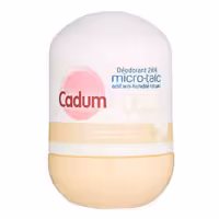 مام رول ضد تعریق ارگانیک میکرو تالک کادوم CADUM شیر بادام حجم 50 میل | بدون الکل، نمک آلومینیوم، عطر، پارابن