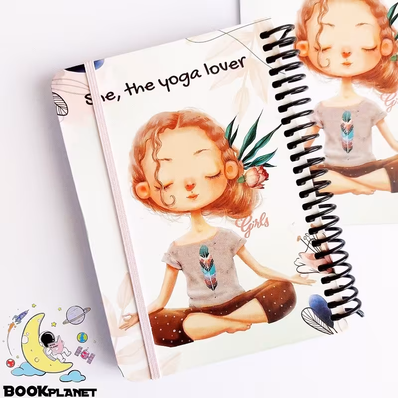 دفتر خط دار 100 برگ طرح yoga lover دات نوت (A6)