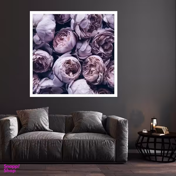 تابلو بکلیت طرح گل رز مدل قاب شاسی W-S10207