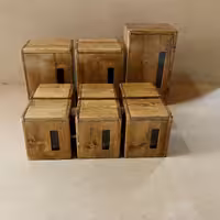 پا سماوری چوبی 9 تیکه   بانکه قند و شکر و حبوبات