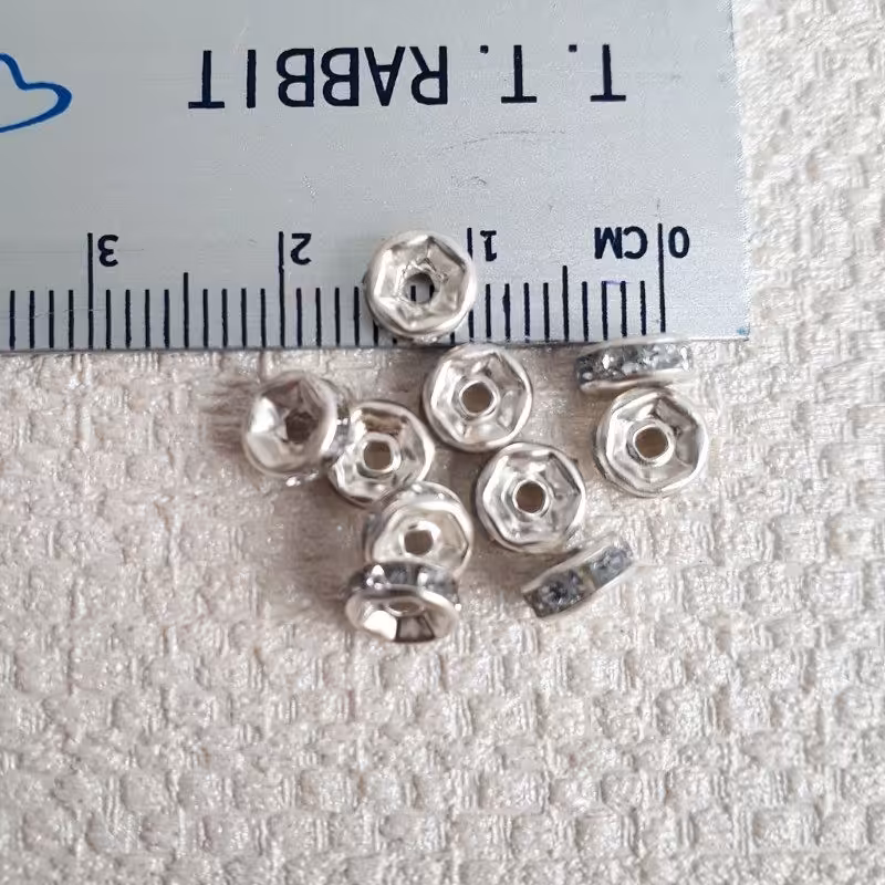 خرجکار رینگ نگین دار نقره ای(بسته 10 عددی)