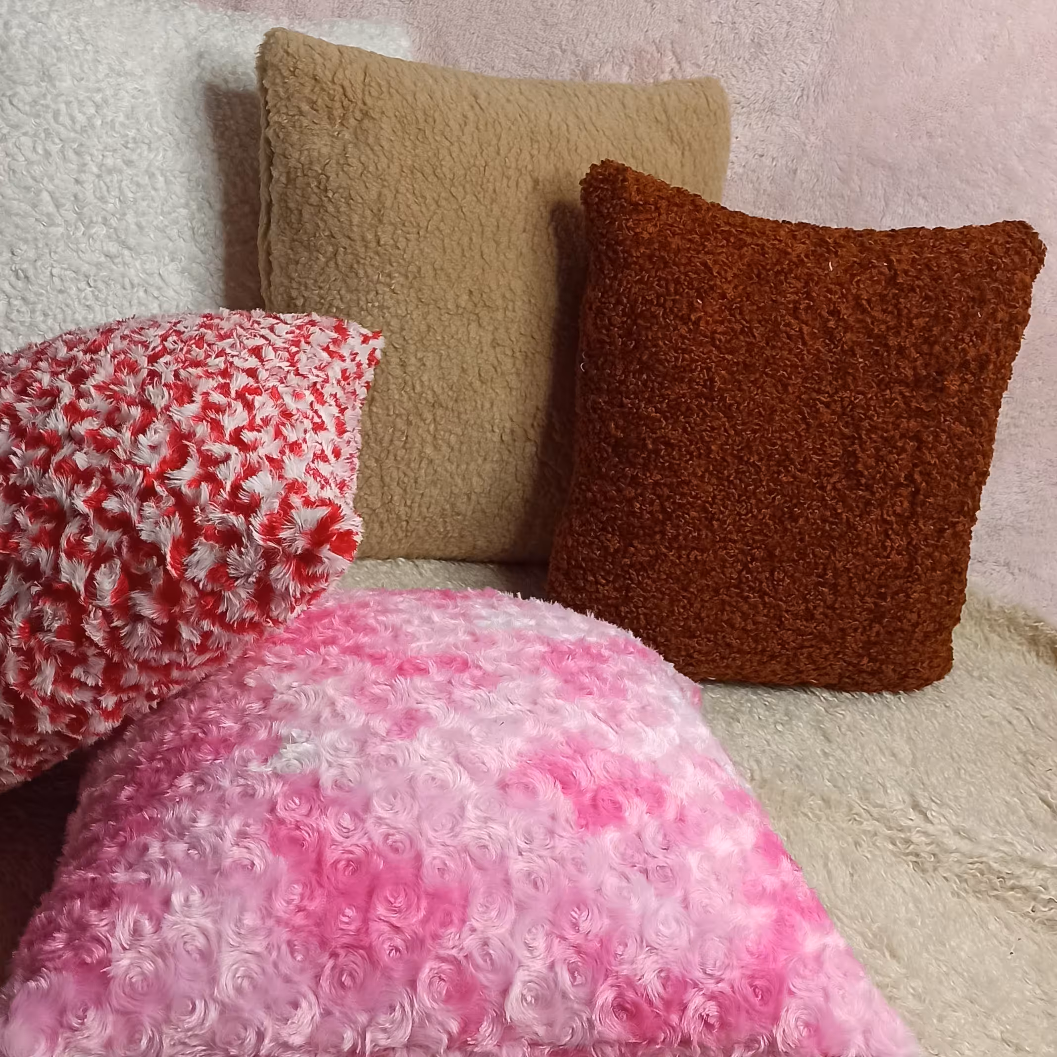 کاور کوسن خارجی رنگ صورتی سایز40 سانتی