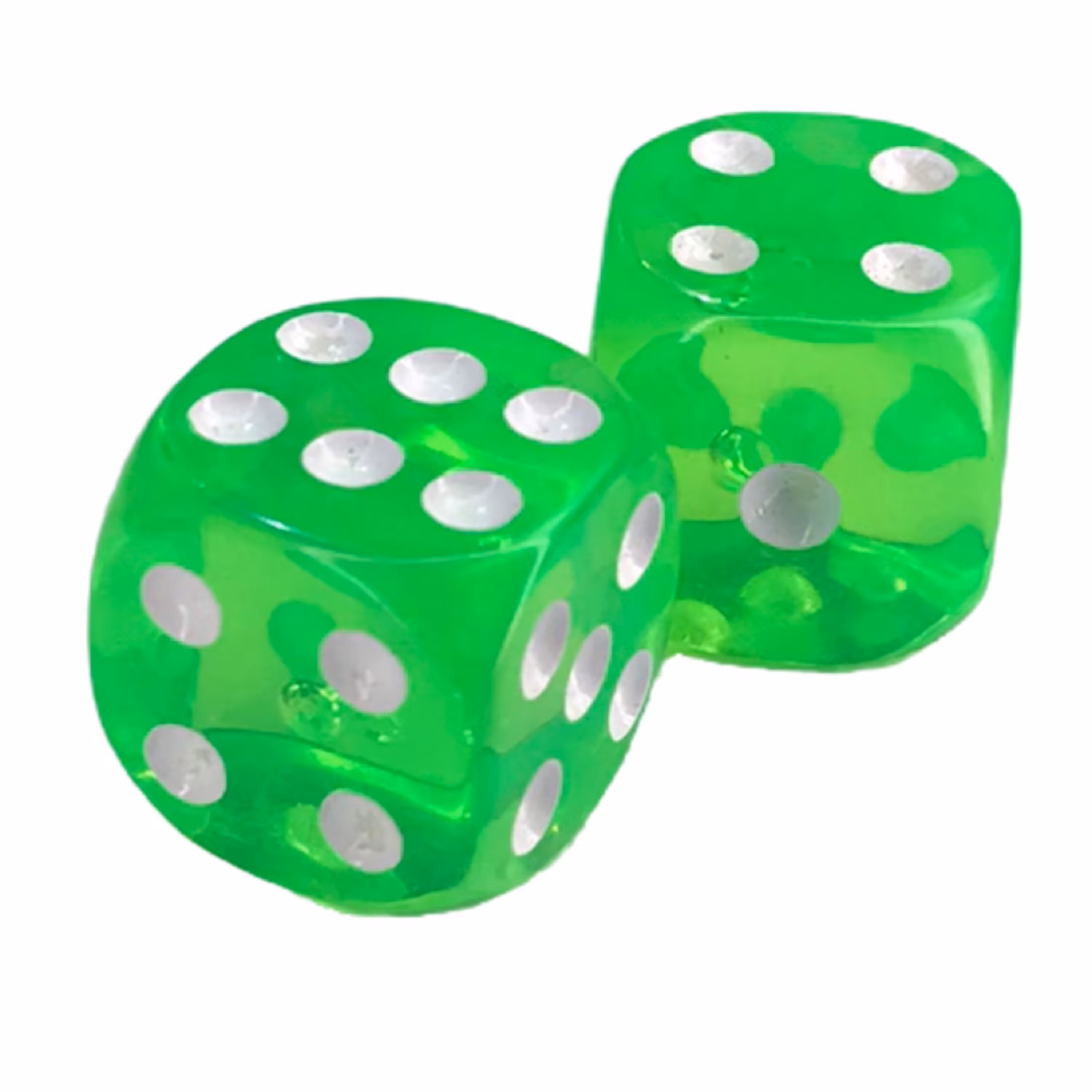 تاس بازی مدل 14 میل سبز شیشه ای 