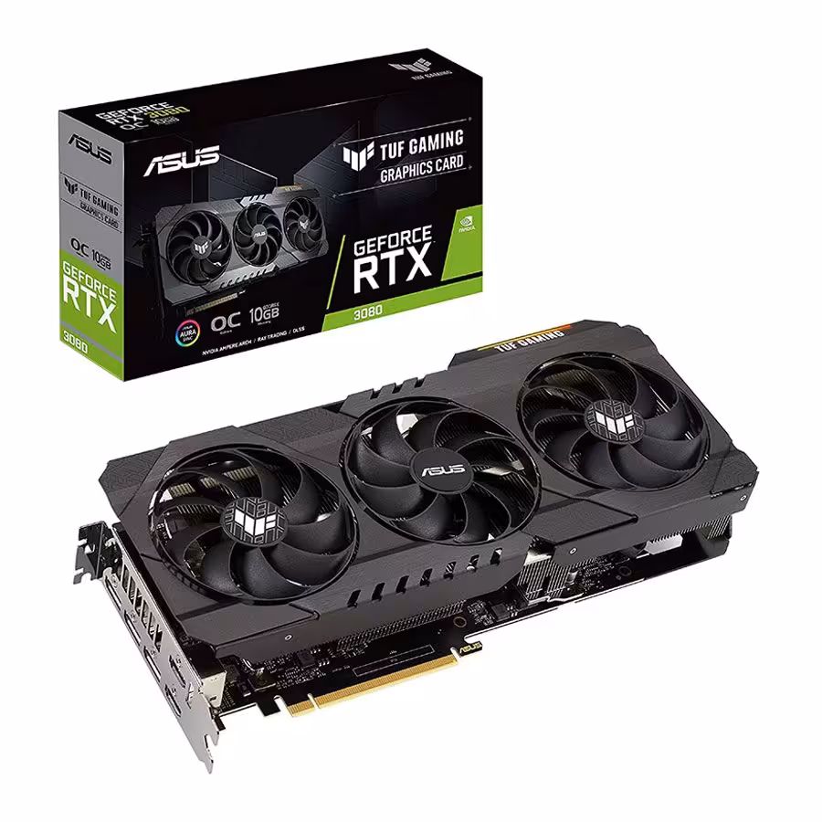 کارت گرافیک  ایسوس  مدل TUF RTX3080 O10G GAMING حافظه 10 گیگابایت