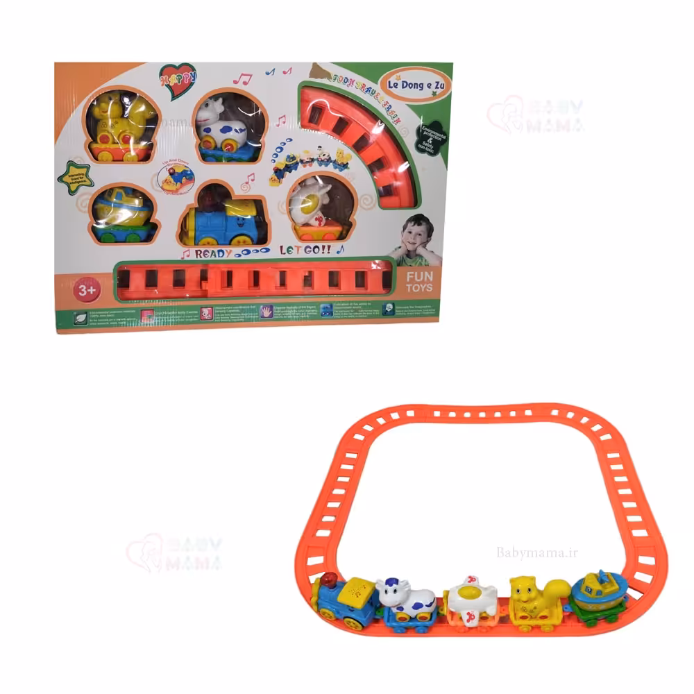 قطار اسباب بازی ریلی حیوانات