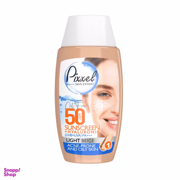 کرم ضد آفتاب پیکسل (Pixxel) مناسب پوست چرب رنگ بژروشن حجم 50 میلی لیتر